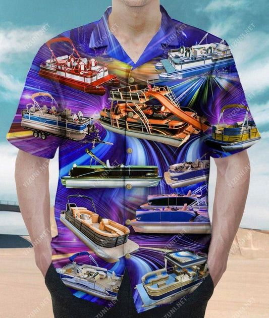 Aint No Party Like A Pontoon Party Purple Best Design Hawaiian Shirt For Men Women