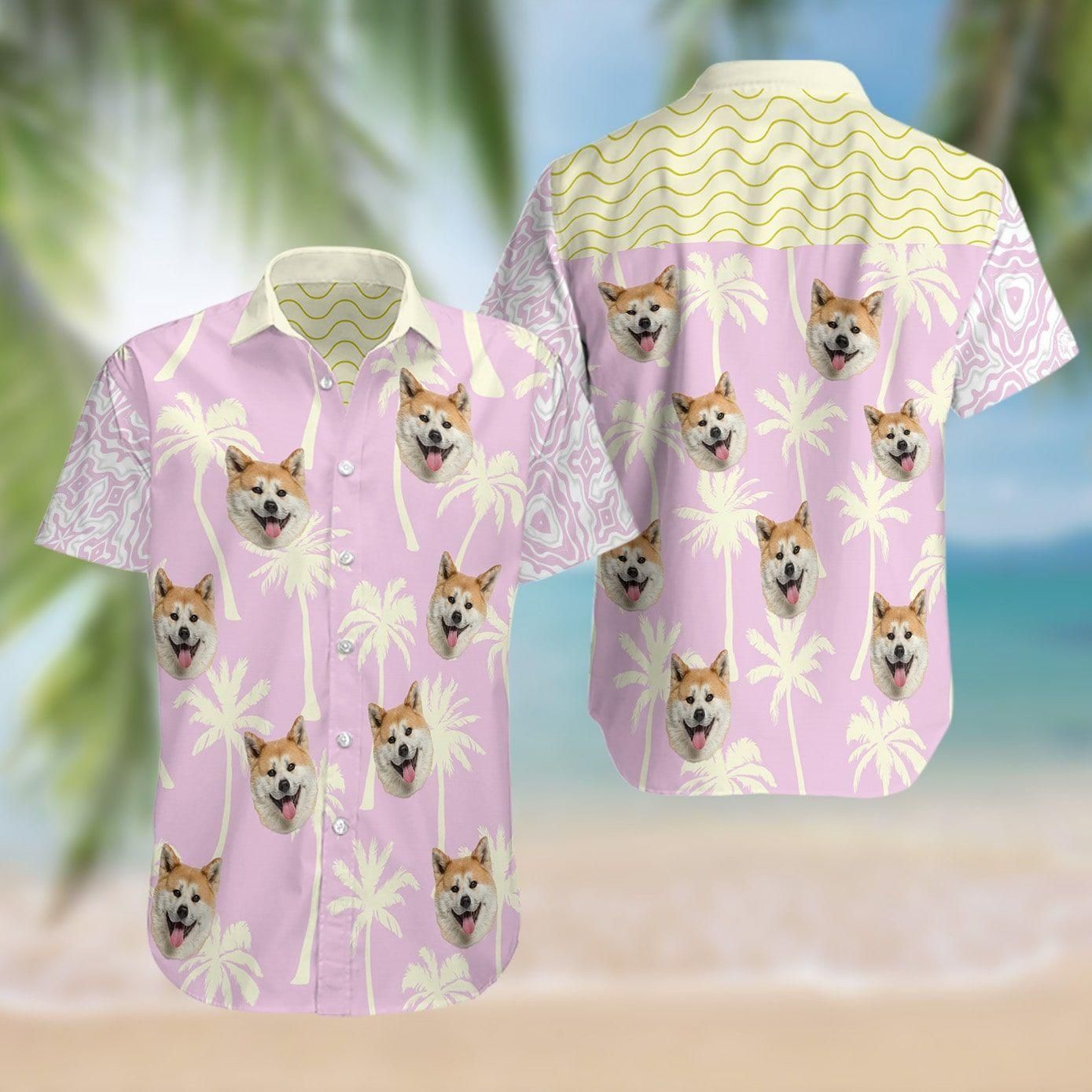 Akitas Purple Awesome Hawaiian Shirt For Men Women