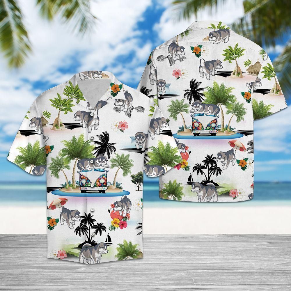 Alaskan Malamute Vacation Multicolor Unique Design Hawaiian Shirt For Men Women