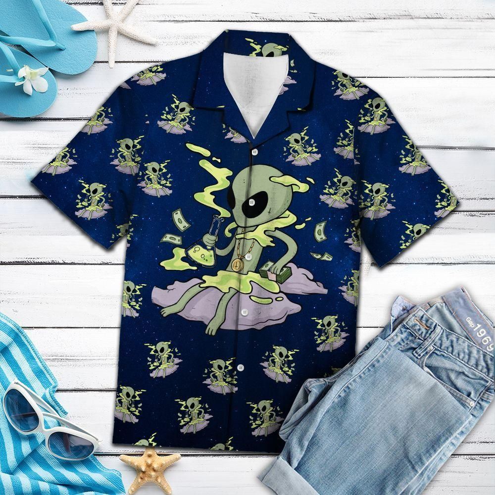 Alien Blue Amazing Design Hawaiian Shirt For Men Women