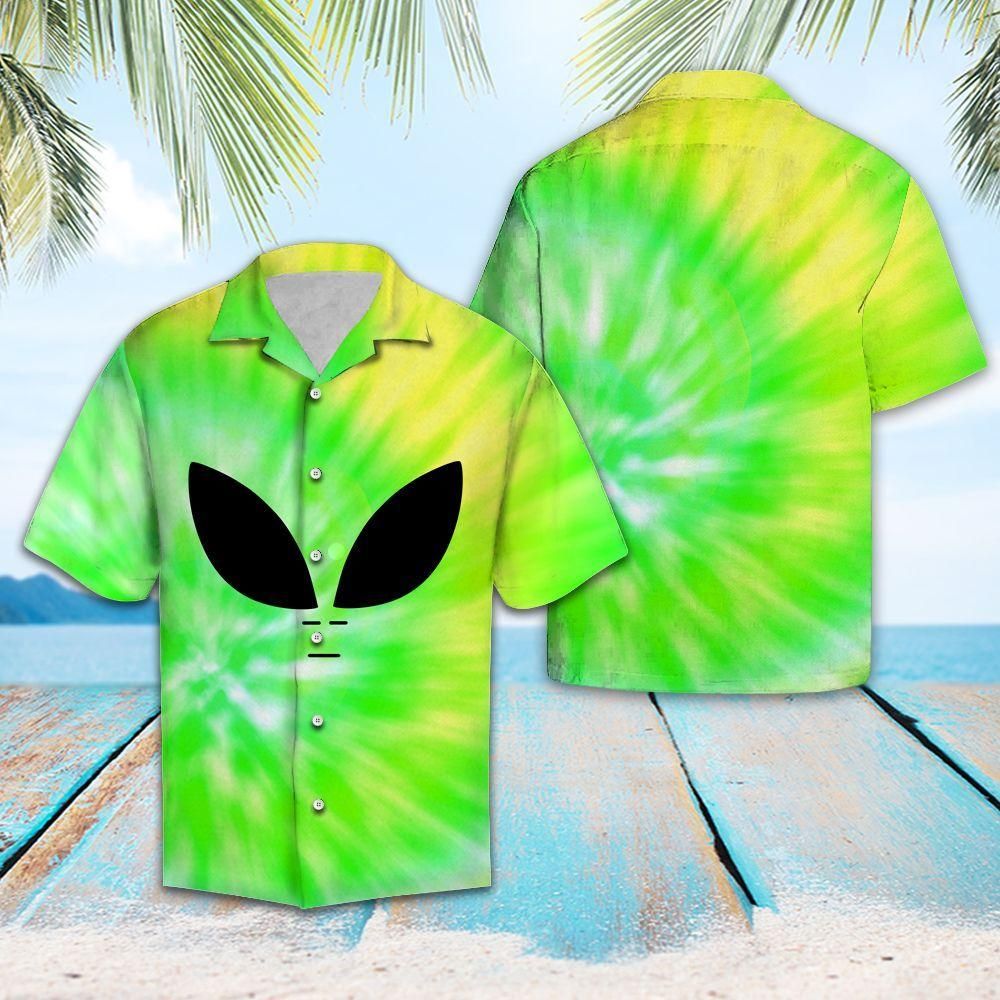 Alien Green Nice Design Hawaiian Shirt For Men Women