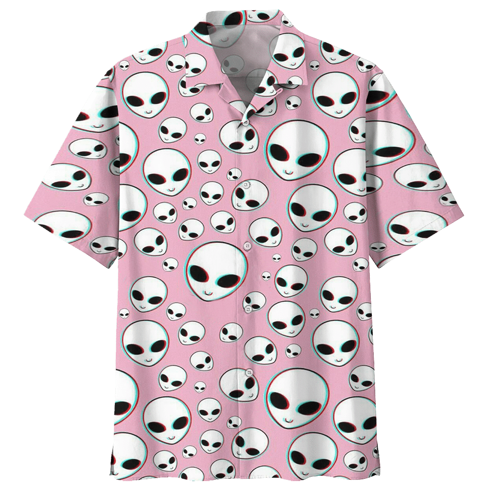 Alien Hawaiian Shirt Clothing Navy For Men Women