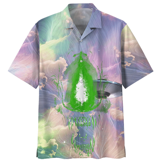 Alien Hawaiian Shirt Sport Grey For Men Women