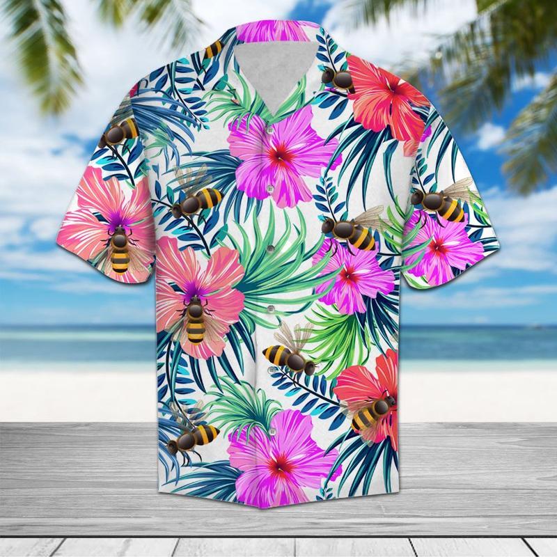 Amazing Bee Hawaiian Shirt For Men Women