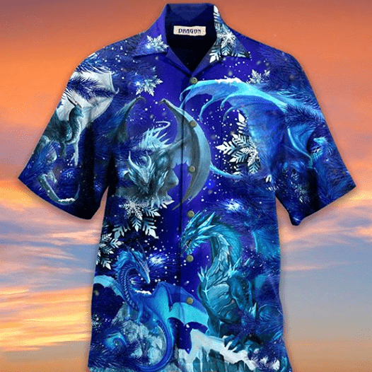 Amazing Blue Dragon Hawaiian Aloha Shirt For Men Women