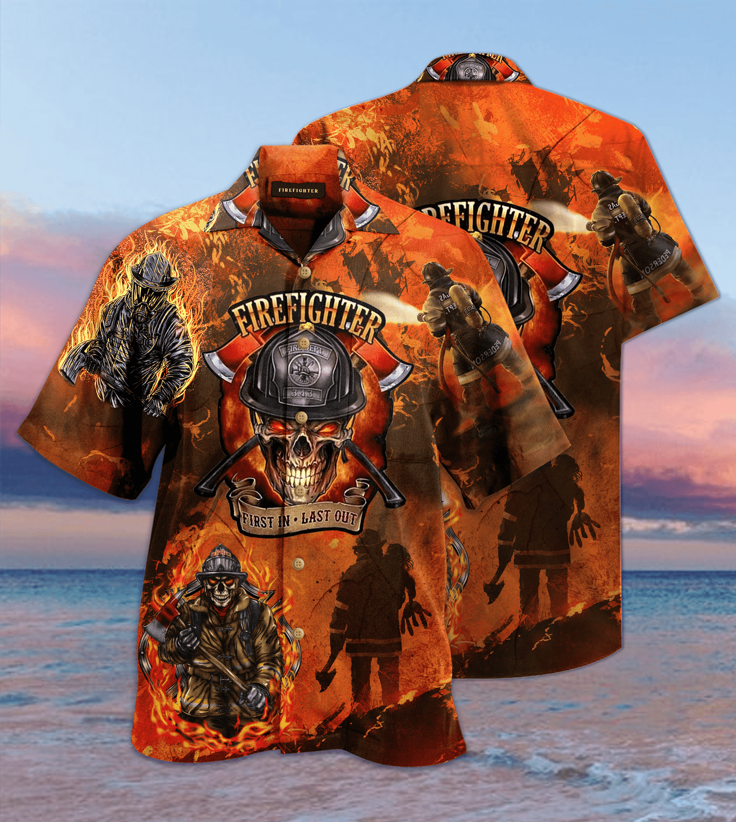 Amazing Courageous Firefighter Hawaiian Shirt For Men Women