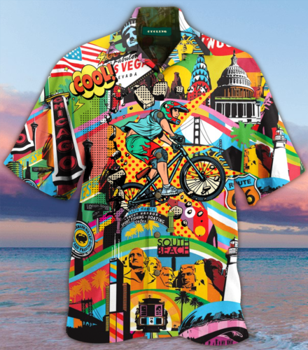 Amazing Cycling Hawaiian Shirt For Men Women