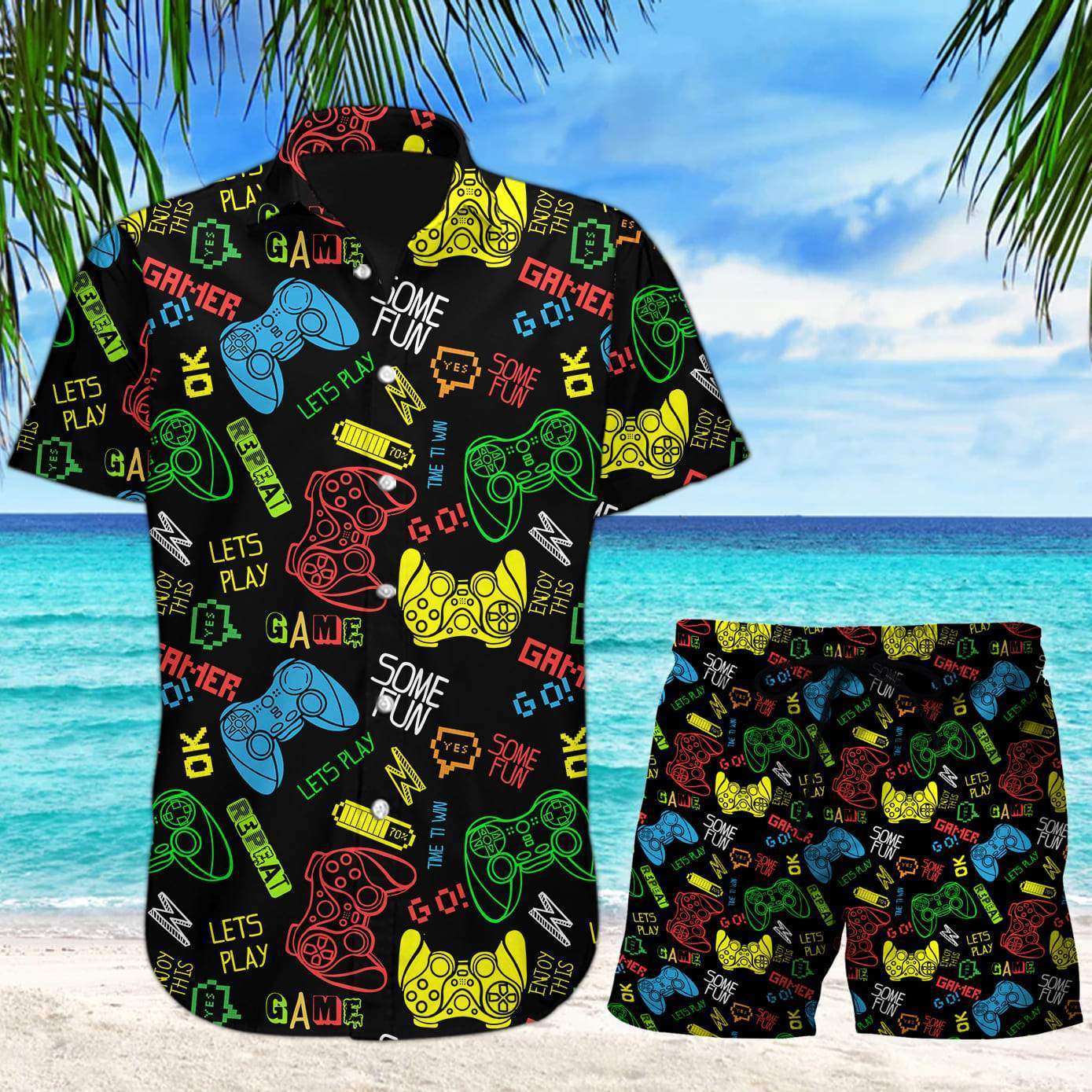 Amazing Gamer Hawaiian Shirt Set For Men Women