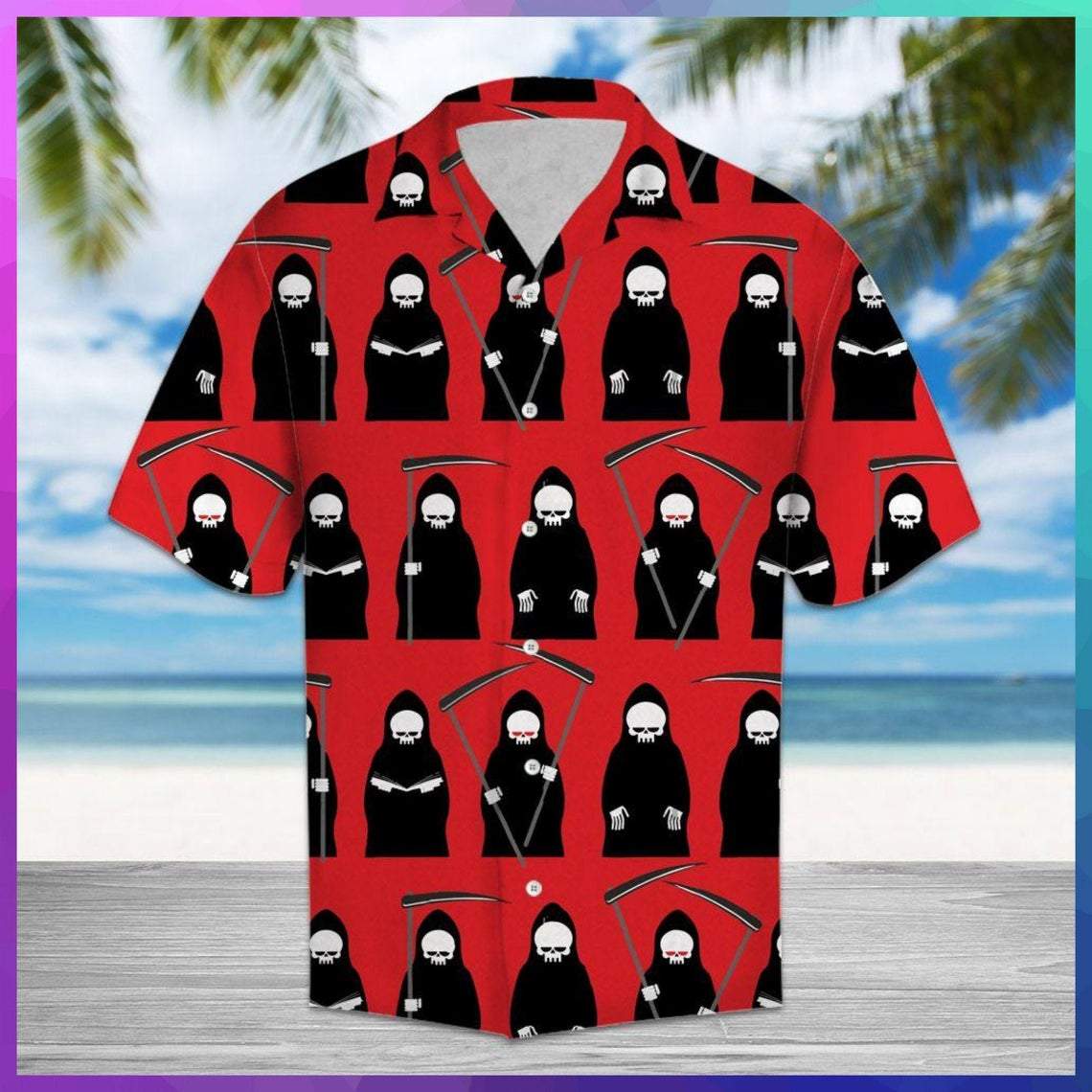 Amazing Grim Reaper Hawaiian Shirt For Men Women