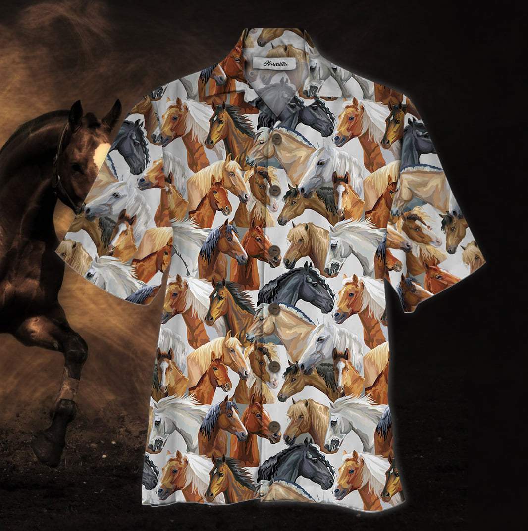 Amazing Horse Pattern Hawaiian Shirt For Men Women