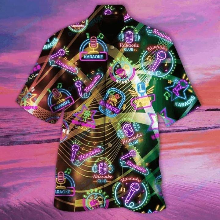 Amazing Karaoke Neon Sign Hawaiian Shirt For Men Women