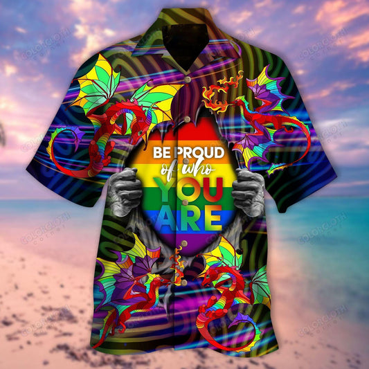 Amazing Rainbow Dragon Lgbt Hawaiian Shirt For Men Women