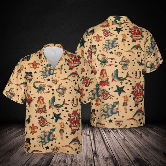 Amazing Tattoo Pattern Hawaiian Shirt For Men Women