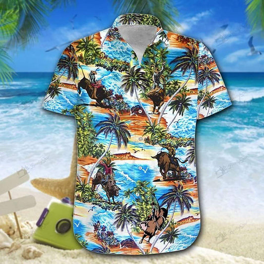 Amazing Team Roping Tropical Beach Hawaiian Aloha Shirt For Men Women