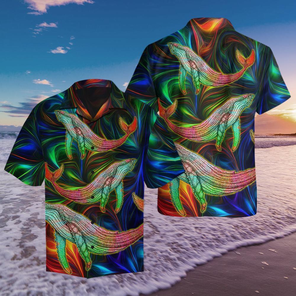 Amazing Whale Hippie Hawaiian Shirt For Men Women