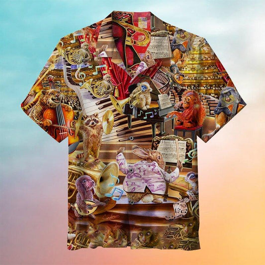 Animal Music Party Hawaiian Shirt For Men Women