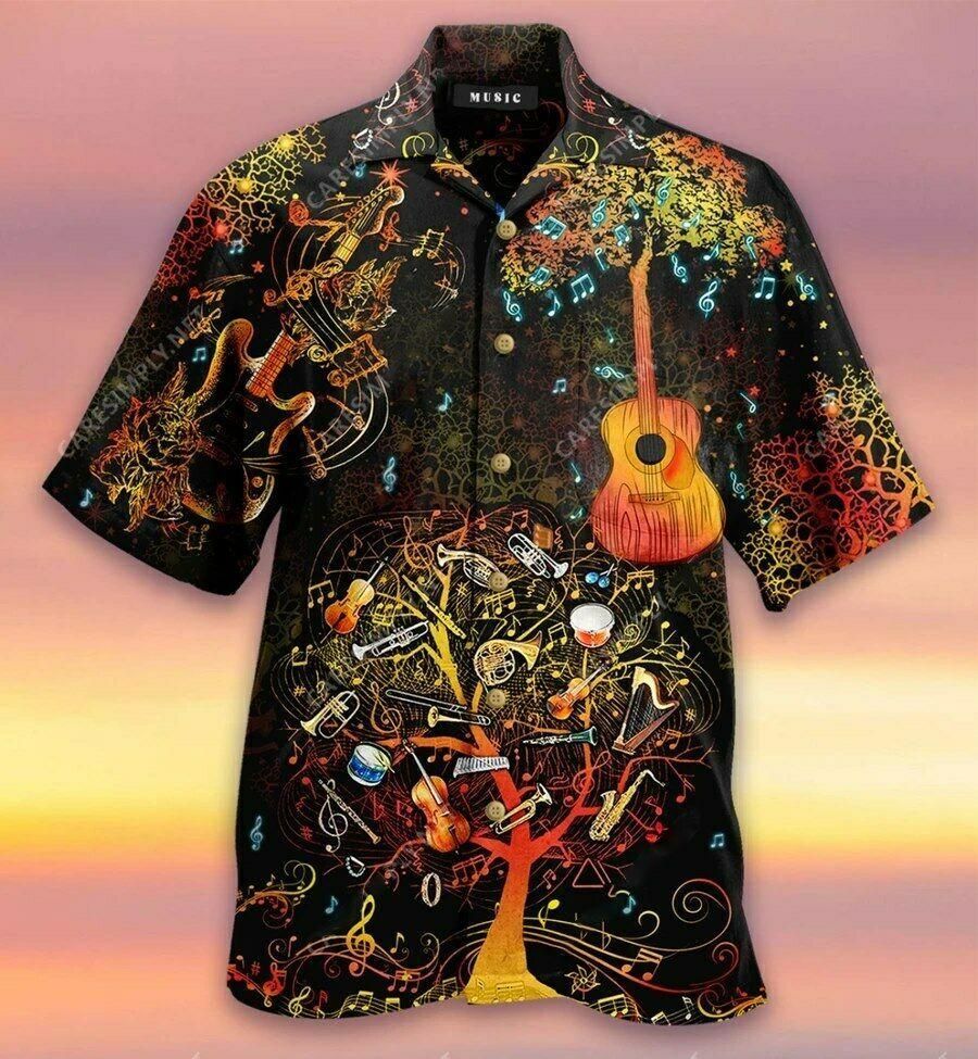 Awesome Music Colorful Hawaiian Shirt For Men Women