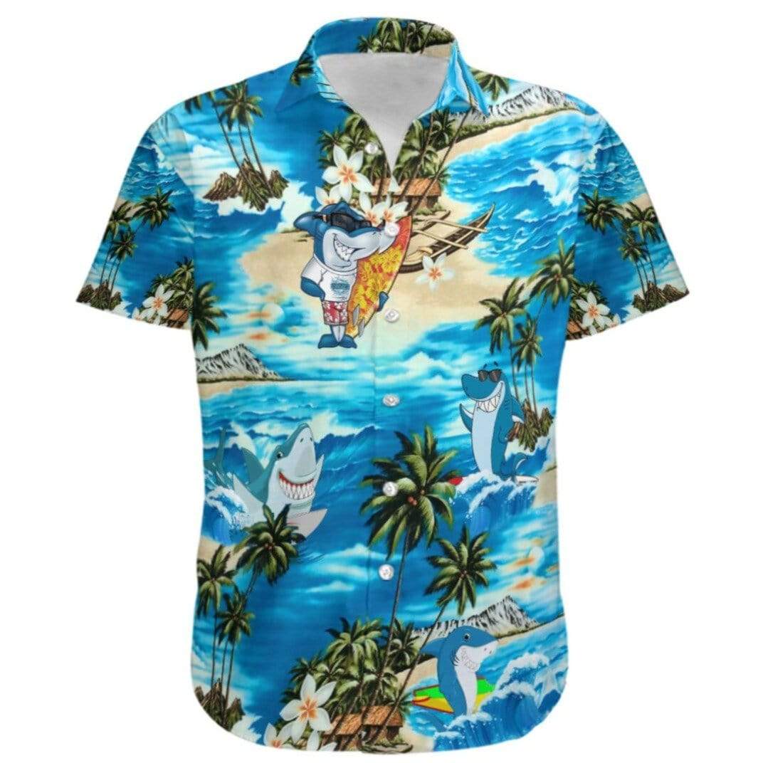 Baby Shark Surfing Summer Vibe Hawaiian Aloha Shirt For Men Women