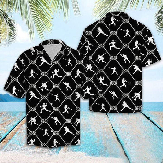 Baseball Multi Pattern Tropical Hawaiian Aloha Shirt For Men Women