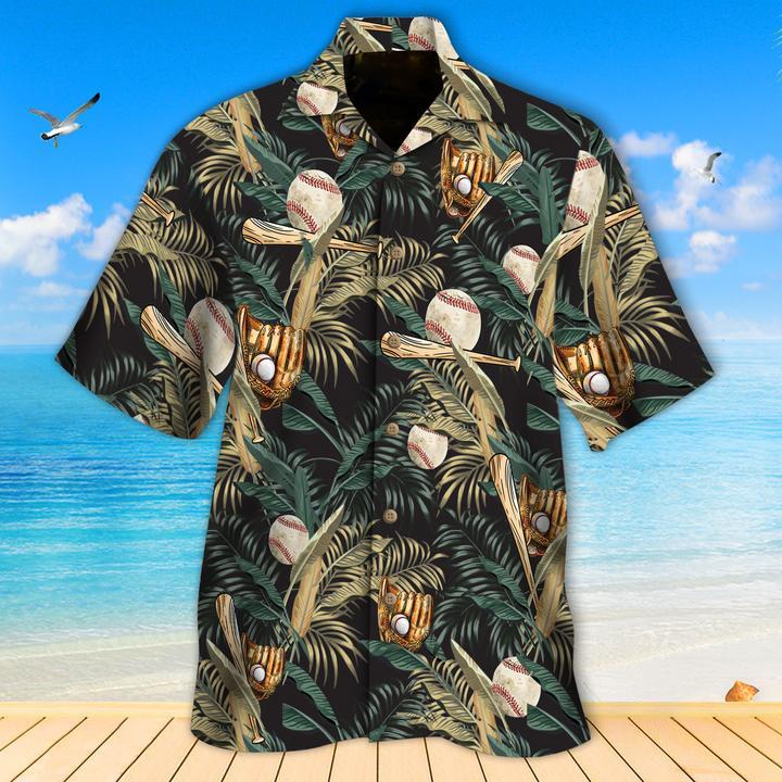 Baseball Tropical Green Hawaiian Shirt For Men Women