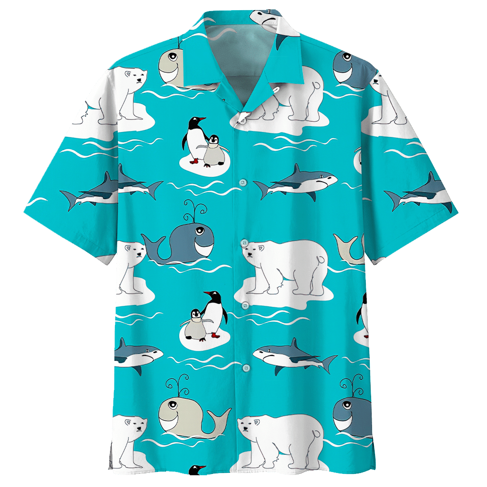 Bear Whale Penguin Hawaiian Shirt For Men Women