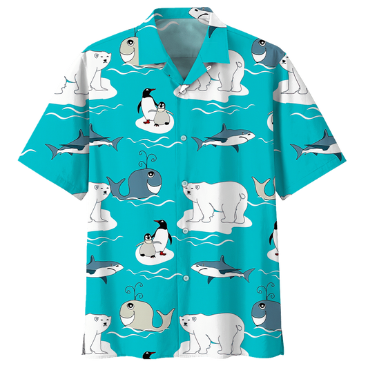 Bear Whale Penguin Hawaiian Shirt For Men Women