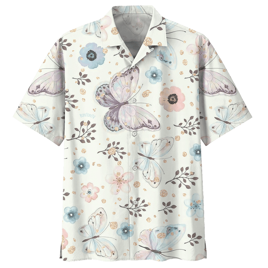 Butterfly Flower Hawaiian Shirt For Men Women