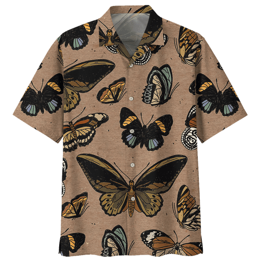 Butterfly Hawaiian Shirt Clothing Black For Men Women