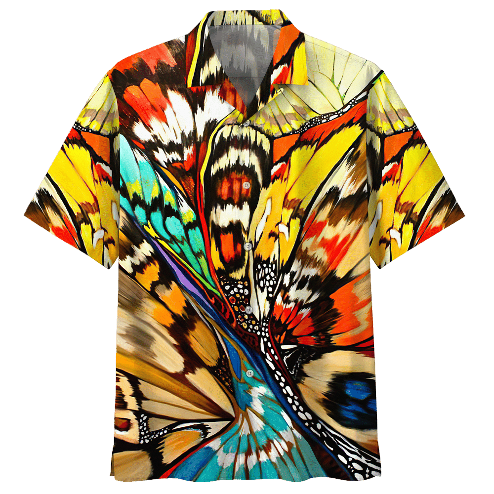 Butterfly Hawaiian Shirt Black For Men Women