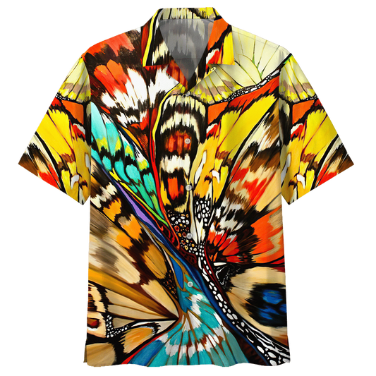 Butterfly Hawaiian Shirt Black For Men Women