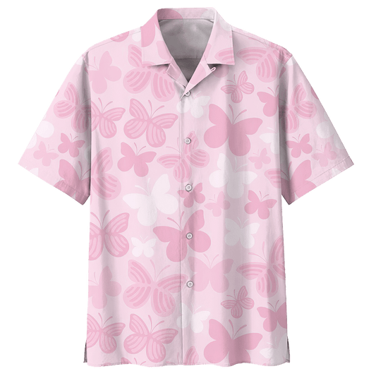 Butterfly Hawaiian Shirt Black For Men Women