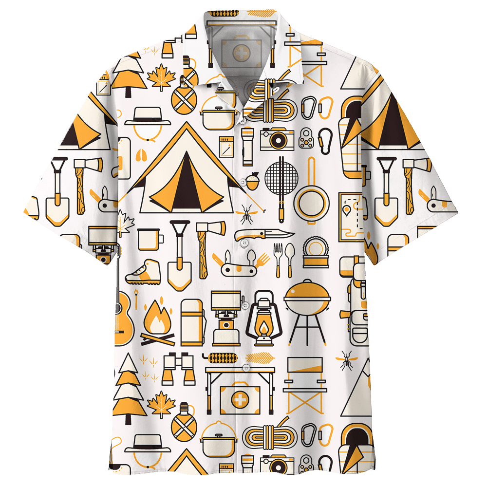 Camping Hawaiian Shirt Clothing For Men Women