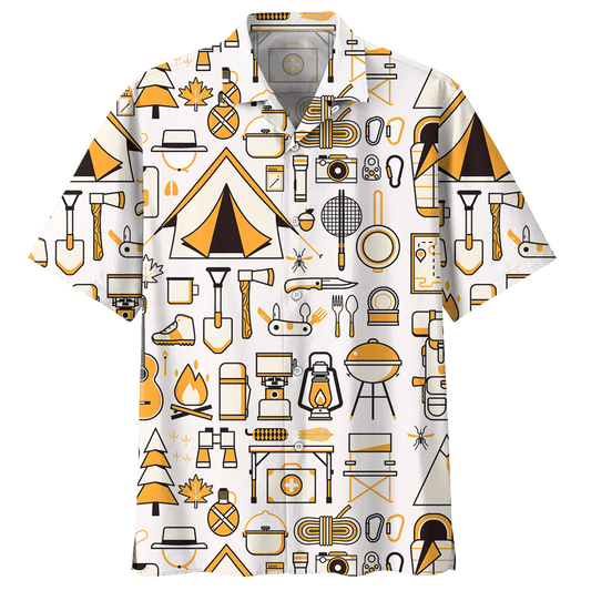 Camping Hawaiian Shirt Clothing For Men Women