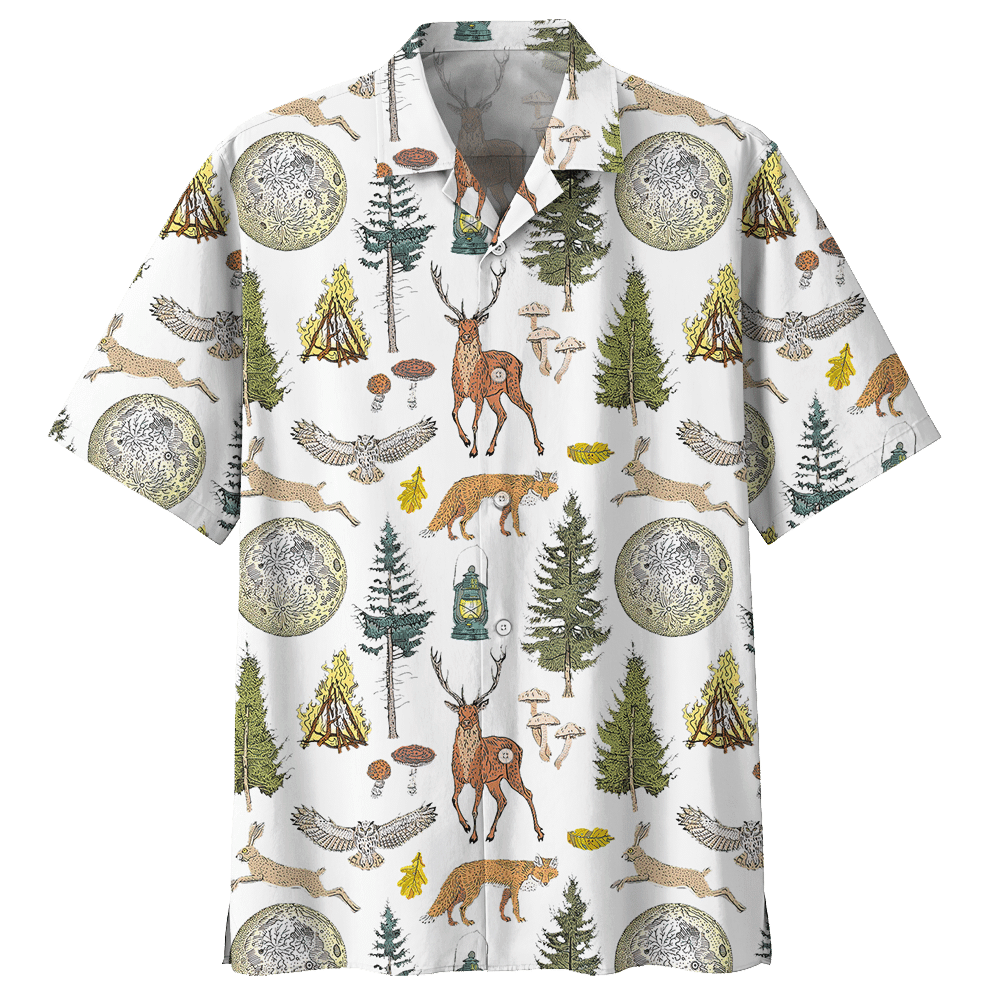 Camping Hawaiian Shirt Royal For Men Women