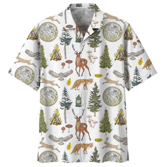 Camping Hawaiian Shirt Royal For Men Women