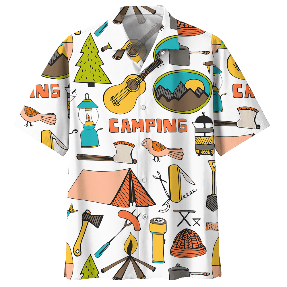 Camping Hawaiian Shirt For Men Women