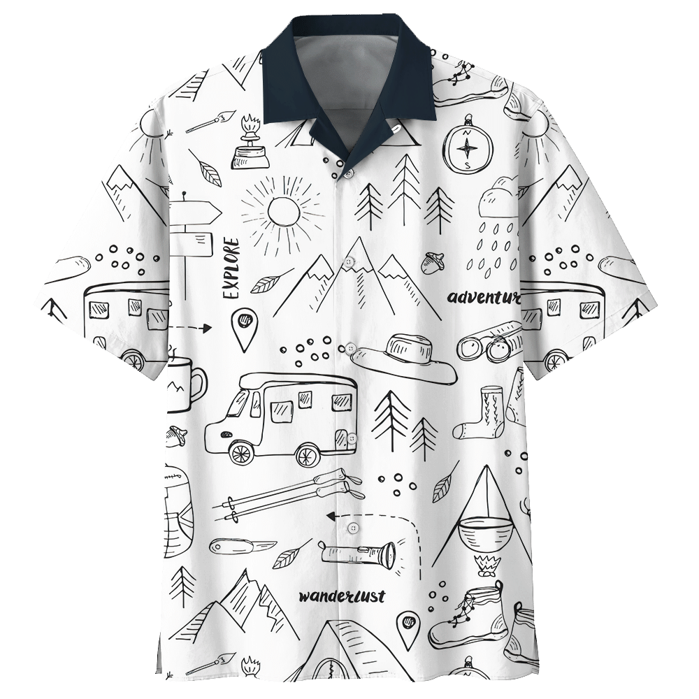 Camping Hawaiian Shirt For Men Women