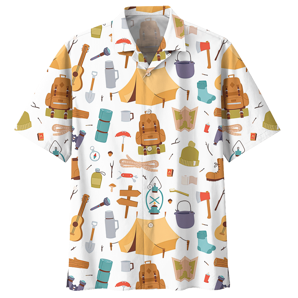 Camping Hawaiian Shirt For Men Women