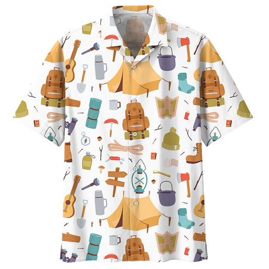 Camping Hawaiian Shirt For Men Women