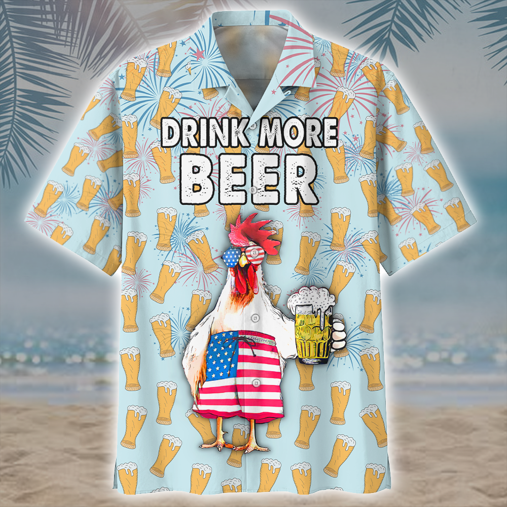 Chicken Beer Hawaiian Shirt For Men Women