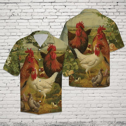 Chicken Farm Hawaiian Shirt For Men Women