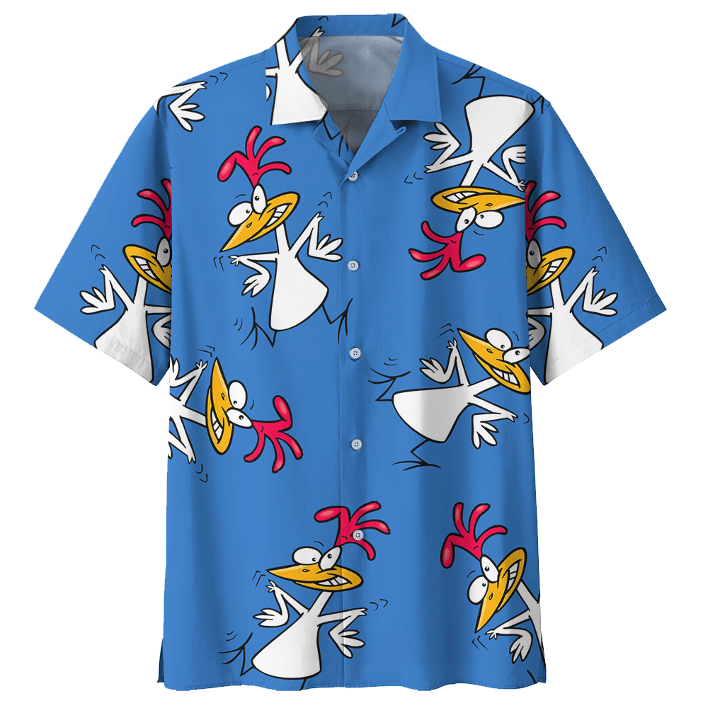 Chicken Hawaiian Shirt Navy For Men Women