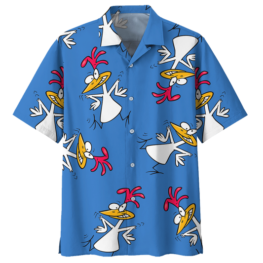 Chicken Hawaiian Shirt Navy For Men Women