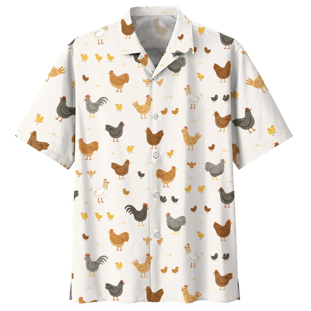 Chicken Hawaiian Shirt Red For Men Women