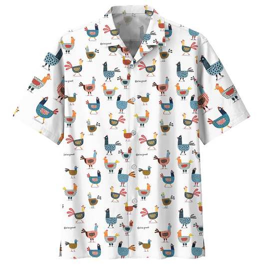 Chicken Hawaiian Shirt Black For Men Women