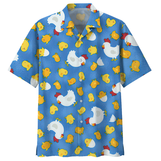 Chicken Hawaiian Shirt Navy For Men Women