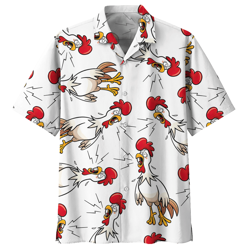 Chicken Hawaiian Shirt Black For Men Women