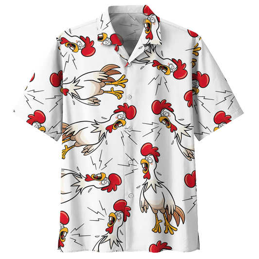 Chicken Hawaiian Shirt Black For Men Women