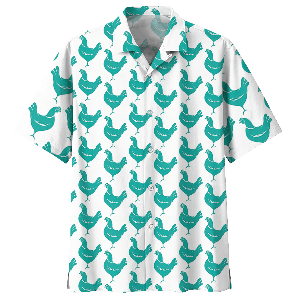 Chicken Hawaiian Shirt Navy For Men Women