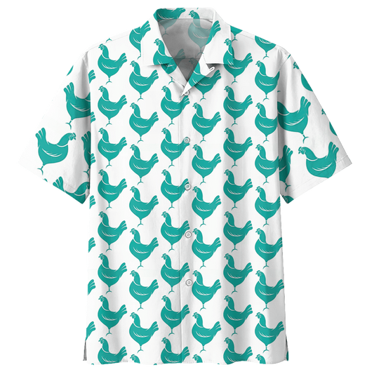 Chicken Hawaiian Shirt Navy For Men Women